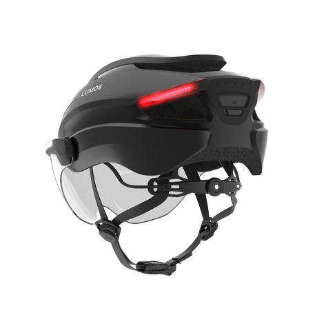 Lumos Ultra E-Bike Helmet with Integrated Eye Shield and Smart Turn Signals
