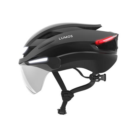Lumos Ultra E-Bike Helmet with Integrated Eye Shield and Smart Turn Signals