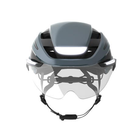 Lumos Ultra E-Bike Helmet with Integrated Eye Shield and Smart Turn Signals