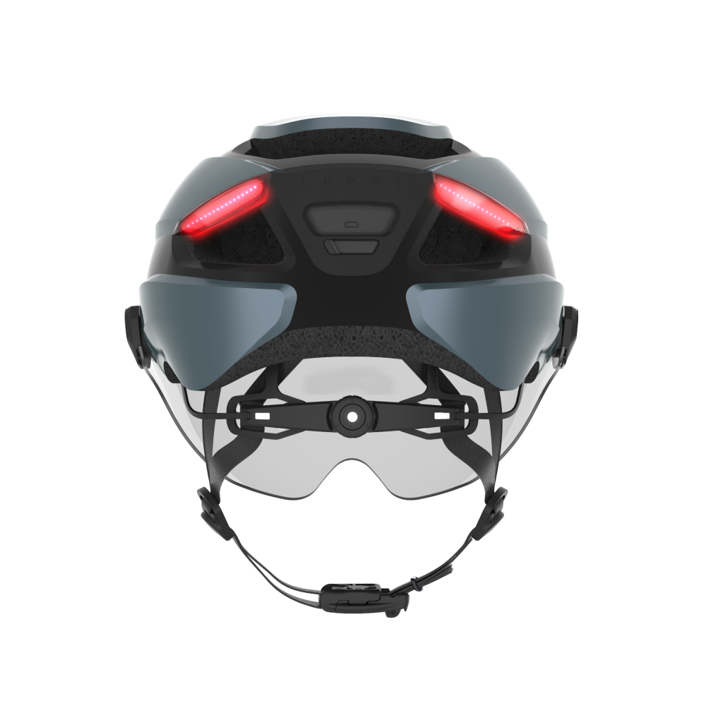 Lumos Ultra E-Bike Helmet with Integrated Eye Shield and Smart Turn Signals