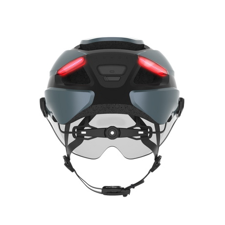 Lumos Ultra E-Bike Helmet with Integrated Eye Shield and Smart Turn Signals