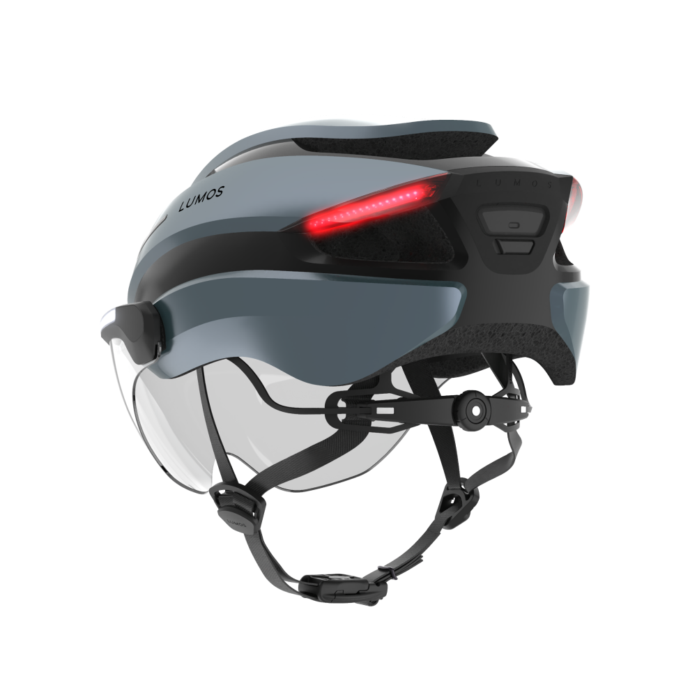 Lumos Ultra E-Bike Helmet with Integrated Eye Shield and Smart Turn Signals