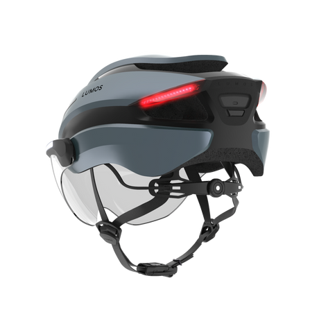Lumos Ultra E-Bike Helmet with Integrated Eye Shield and Smart Turn Signals