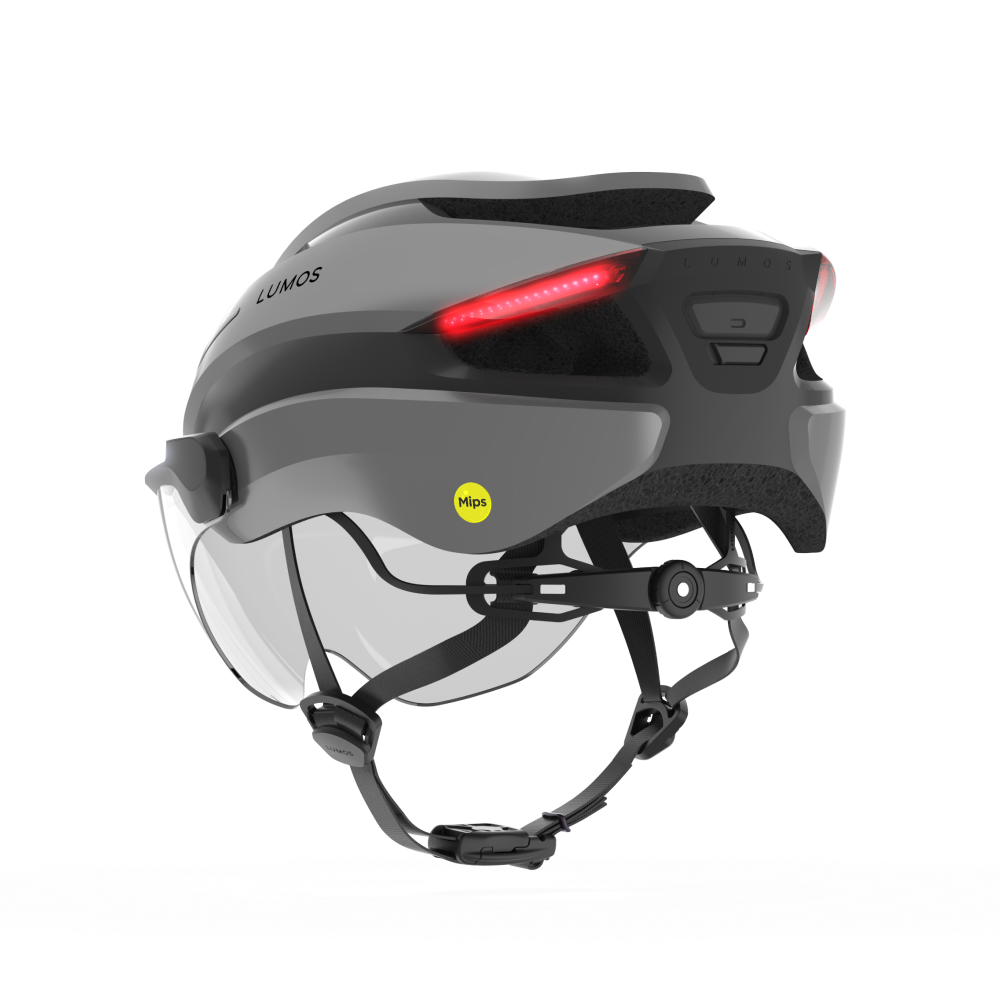 Lumos Ultra E-Bike Helmet with Integrated Eye Shield and Smart Turn Signals