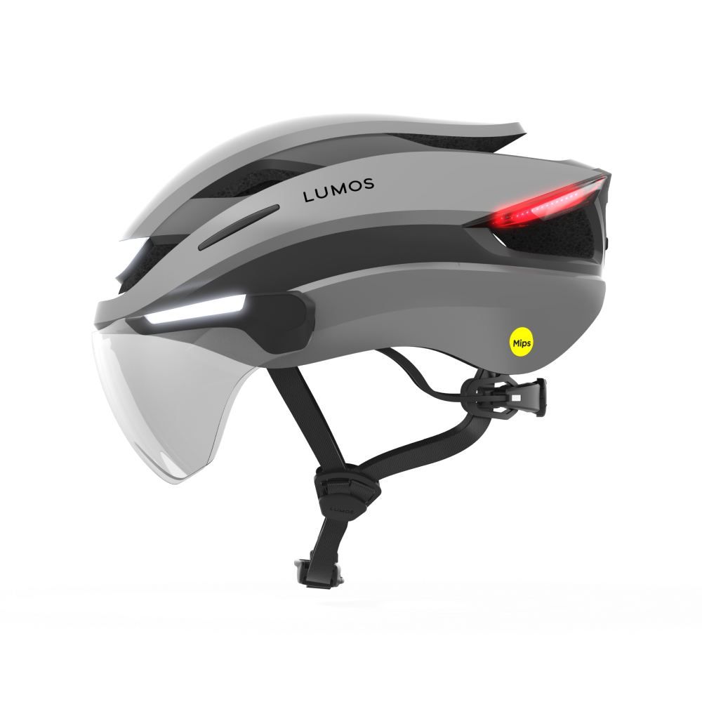 Lumos Ultra E-Bike Helmet with Integrated Eye Shield and Smart Turn Signals