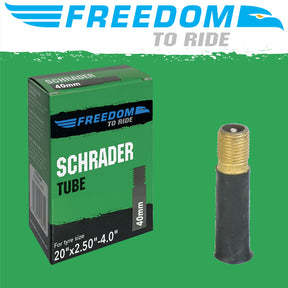 Durable Freedom 20-inch Schrader Valve Bicycle Inner Tube for Wide Tyres