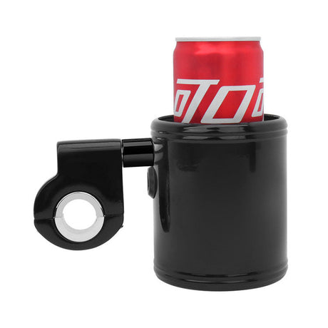 Robust Alloy Handlebar Drink Holder for Bikes, Scooters – Secure Bottle & Can Carrier