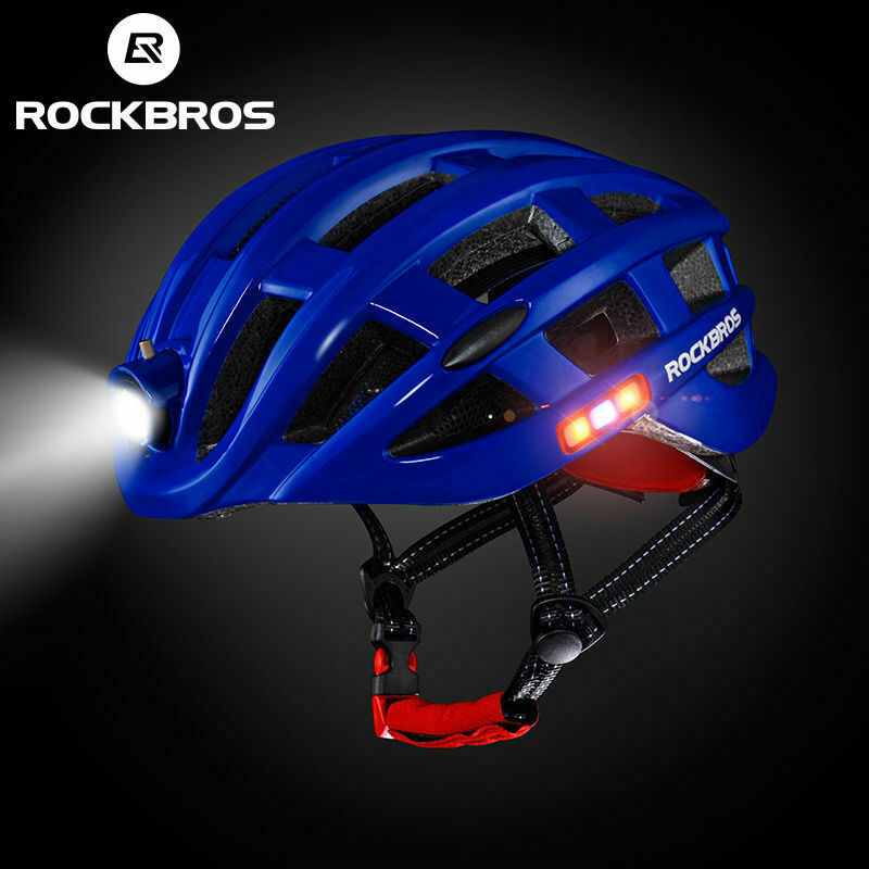 ROCKBROS Ultralight Cycling Helmet with USB Rechargeable LED Safety Light