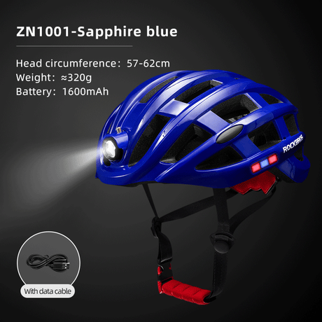 ROCKBROS Ultralight Cycling Helmet with USB Rechargeable LED Safety Light