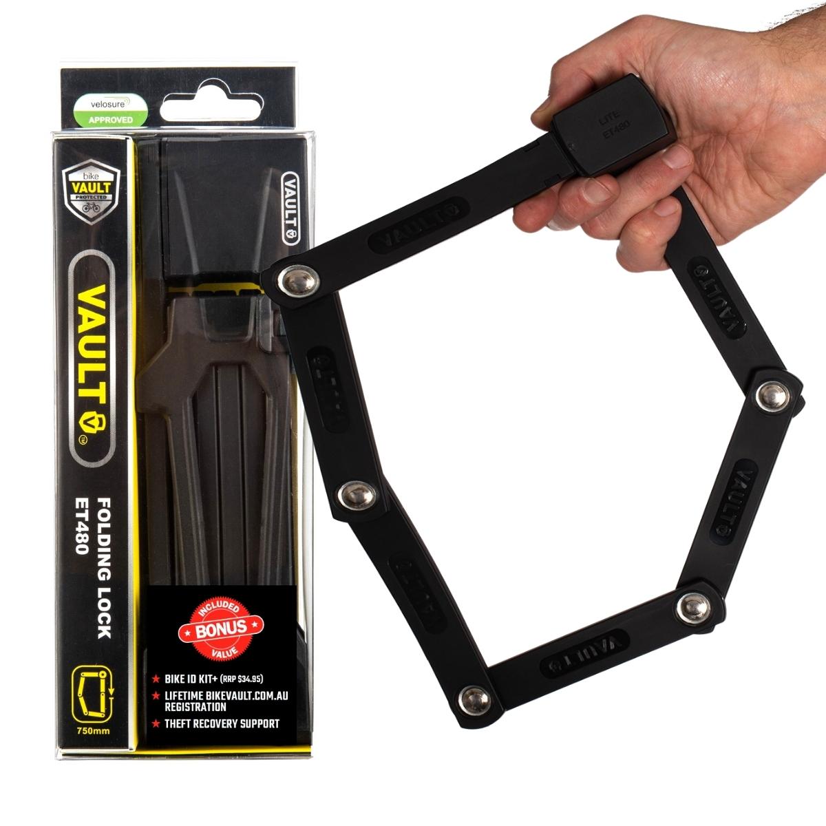 VAULT 480 Folding Bike Lock: Compact, Tough, Anti-Theft Security System