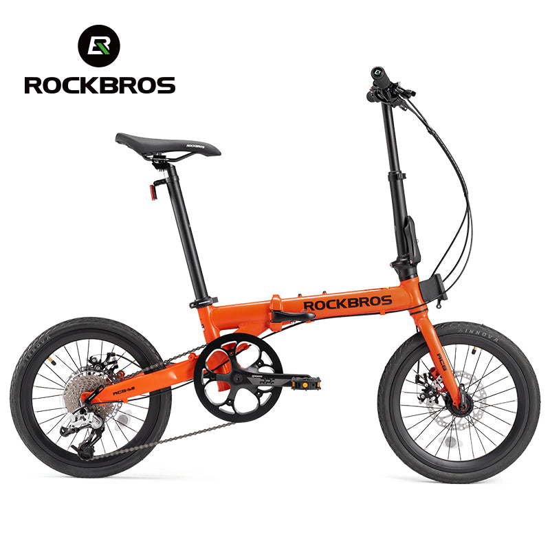 ROCKBROS ACS 16-inch Folding Bike: 9-Speed, Disc Brakes, Lightweight Urban Commuter