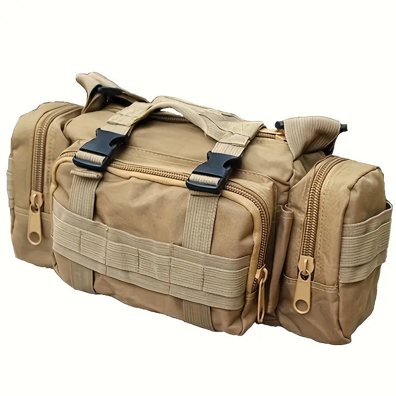 Durable 600D Nylon Crossbody Bag: Adjustable Strap for Outdoor Hiking & Camping