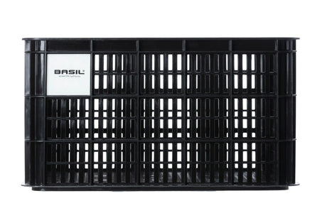 Basil Large 40L Black Recycled Bicycle Crate for Front or Rear Mounting