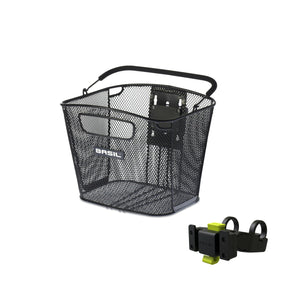 Basil Bold KF Handlebar Front Bike Basket - Quick Release Steel Mesh