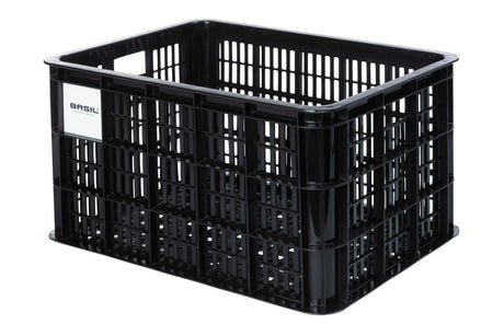 Basil Large 40L Black Recycled Bicycle Crate for Front or Rear Mounting