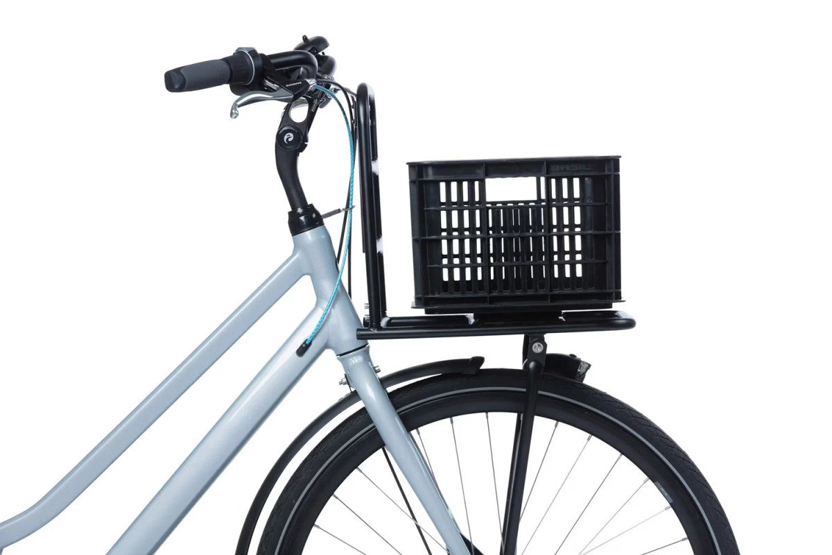 Basil Small 17.5L Recycled Black Bicycle Crate for Front/Rear Bike Storage