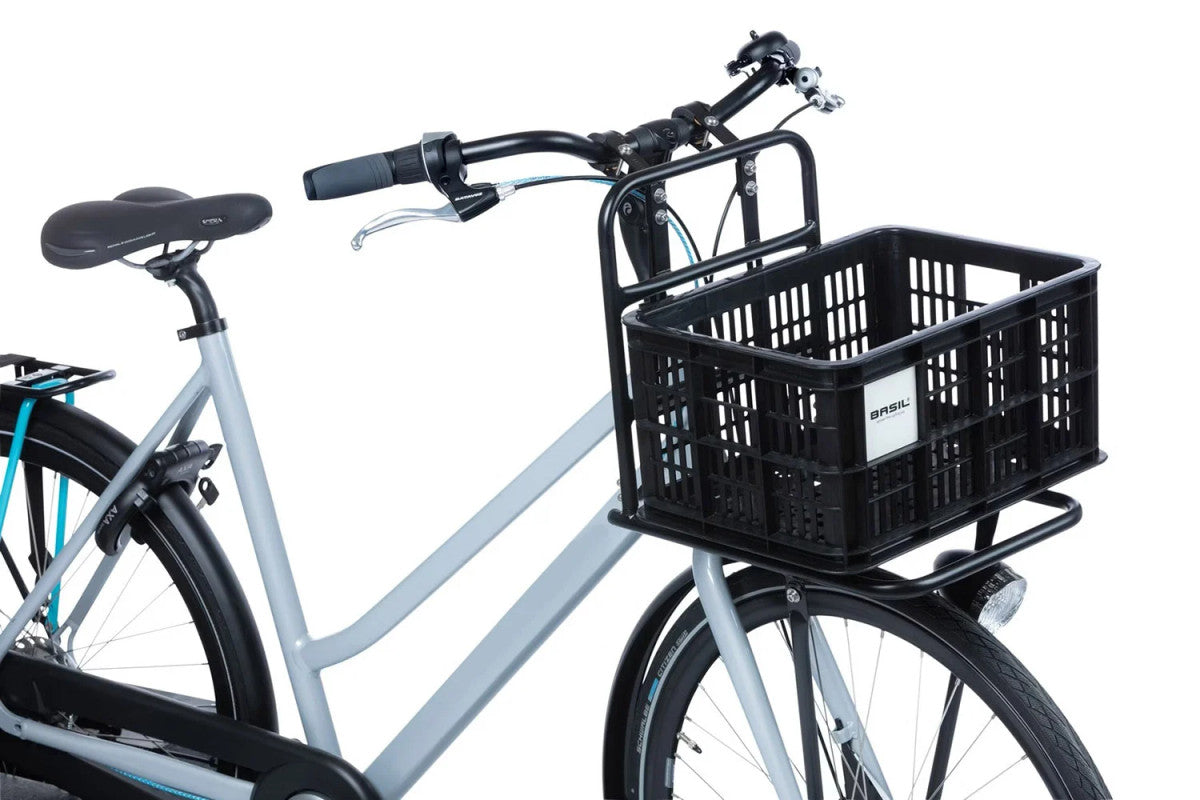Basil Small 17.5L Recycled Black Bicycle Crate for Front/Rear Bike Storage