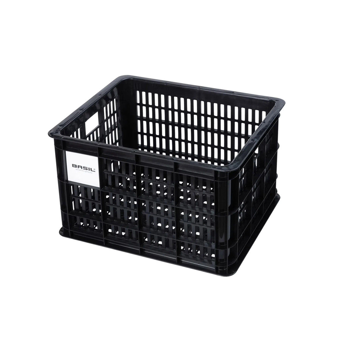 Basil Medium 29.5 Litre Recycled Black Bicycle Crate for Front/Rear Carrier