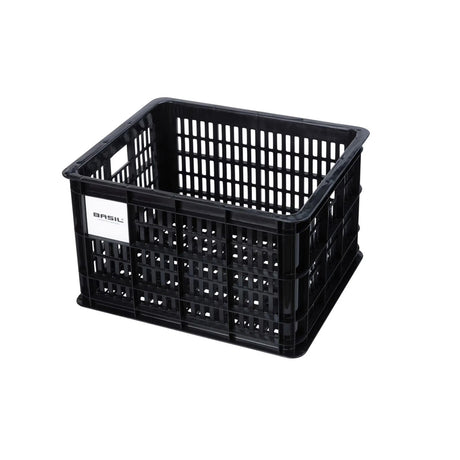 Basil Medium 29.5 Litre Recycled Black Bicycle Crate for Front/Rear Carrier