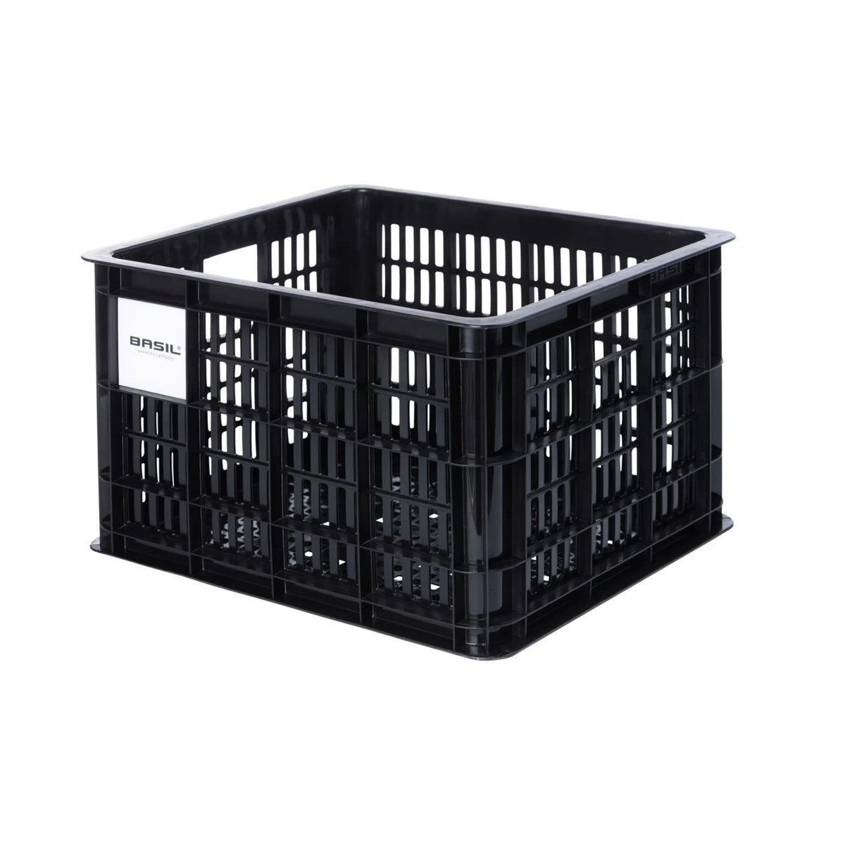 Basil Medium 29.5 Litre Recycled Black Bicycle Crate for Front/Rear Carrier