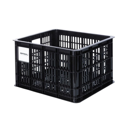 Basil Medium 29.5 Litre Recycled Black Bicycle Crate for Front/Rear Carrier