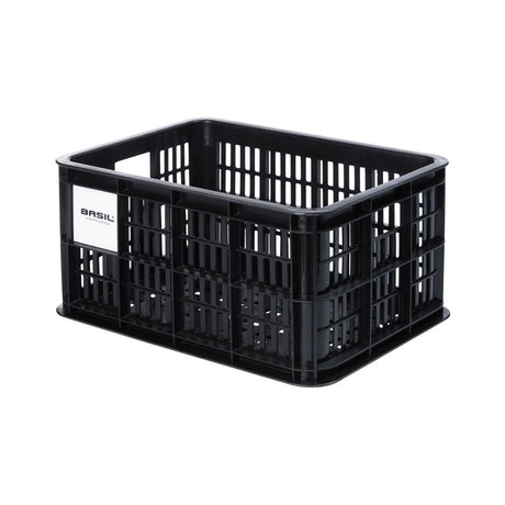 Basil Small 17.5L Recycled Black Bicycle Crate for Front/Rear Bike Storage