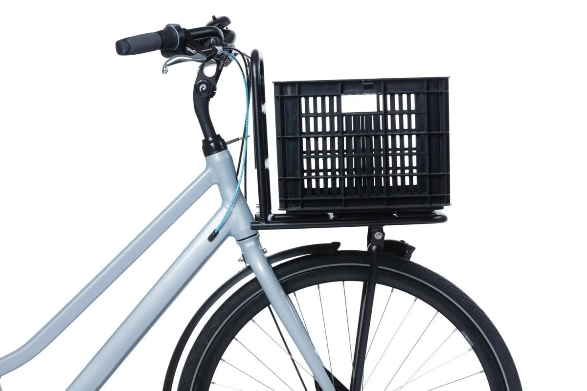 Basil Medium 29.5 Litre Recycled Black Bicycle Crate for Front/Rear Carrier