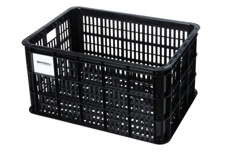 Basil Large 40L Black Recycled Bicycle Crate for Front or Rear Mounting