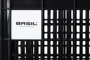 Basil Large 40L Black Recycled Bicycle Crate for Front or Rear Mounting