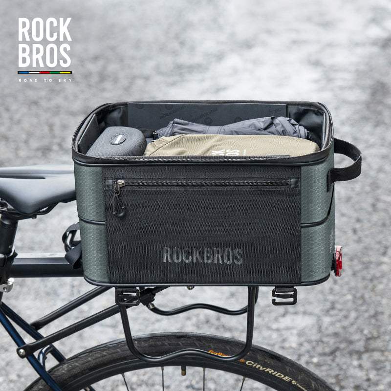 ROCKBROS Road to Sky Foldable Expandable 16.8L Bike Trunk Bag Pannier