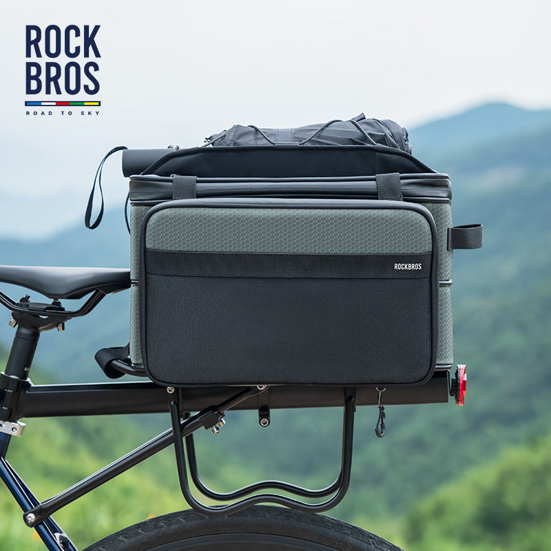 ROCKBROS Road to Sky Foldable Expandable 16.8L Bike Trunk Bag Pannier