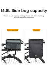 ROCKBROS Road to Sky Foldable Expandable 16.8L Bike Trunk Bag Pannier