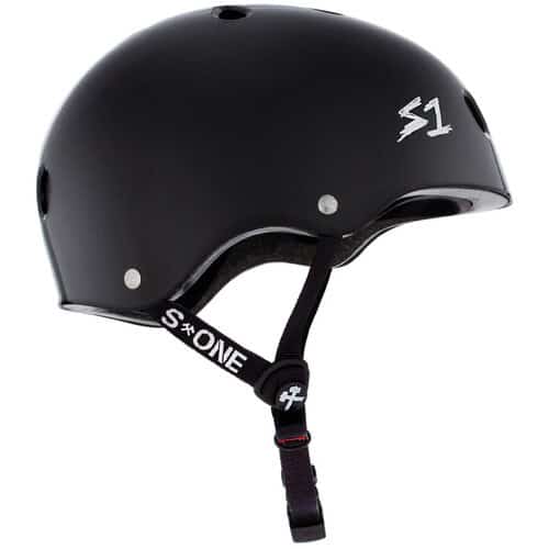 S-One Lifer Black Gloss Helmet: Certified Multi-Impact Protection for Action Sports