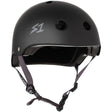 S-One Lifer Certified Multi-Impact Helmet: Black Matte with Grey Straps