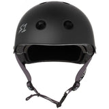 S-One Lifer Certified Multi-Impact Helmet: Black Matte with Grey Straps