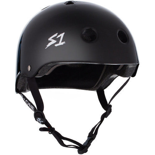 S-One Lifer Black Gloss Helmet: Certified Multi-Impact Protection for Action Sports