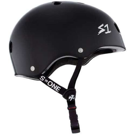 S-One Lifer Black Gloss Helmet: Certified Multi-Impact Protection for Extreme Sports