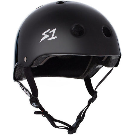 S-One Lifer Black Gloss Helmet: Certified Multi-Impact Protection for Extreme Sports