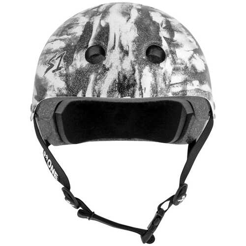 S-One Lifer Certified Multi-Impact Skate Helmet - Black White Glitter Bomba Hache