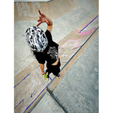 S-One Lifer Certified Multi-Impact Skate Helmet - Black White Glitter Bomba Hache