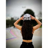 S-One Lifer Certified Multi-Impact Skate Helmet - Black White Glitter Bomba Hache