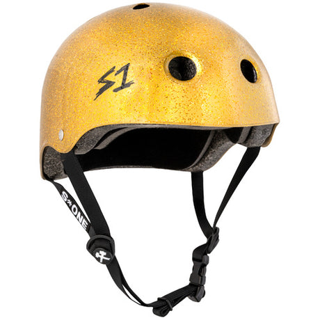 S-One Lifer Gold Glitter Multi-Impact Certified Skate Bike Helmet