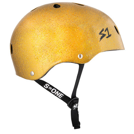 S-One Lifer Gold Glitter Multi-Impact Certified Skate Bike Helmet