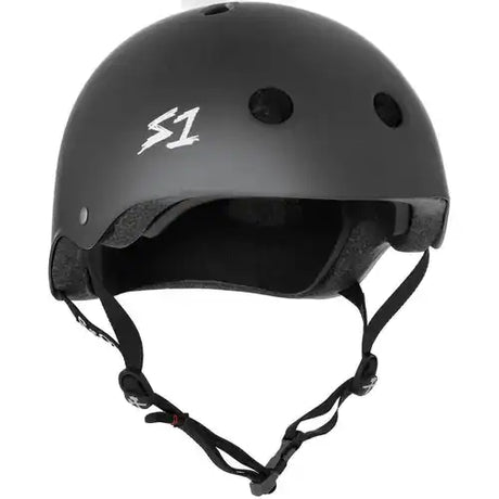 S-One Lifer Dark Grey Matte Helmet: Certified Multi-Impact Deep Fit Protection