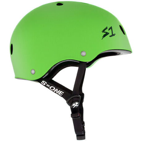 S-One Lifer Bright Green Matte Helmet: Certified Multi-Impact Skate, Bike, Scooter Safety
