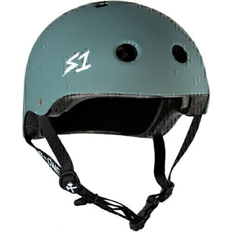 S-One Lifer Certified Multi-Impact Helmet: Tree Green Matte Skateboard Protection
