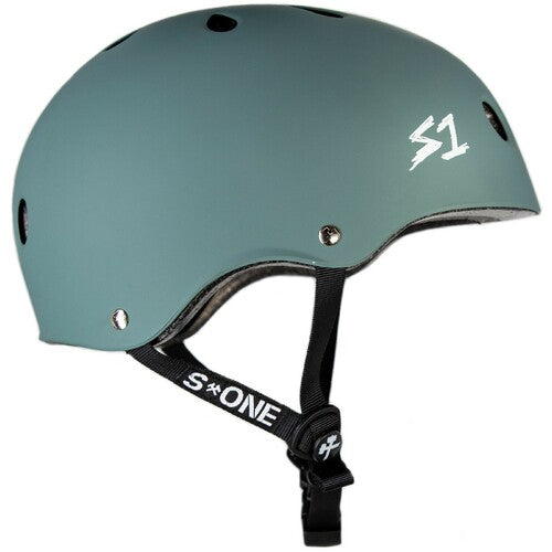 S-One Lifer Certified Multi-Impact Helmet: Tree Green Matte Skateboard Protection