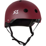 S-One Lifer Maroon Matte Helmet: Certified Multi-Impact Head Protection for Skate Bike