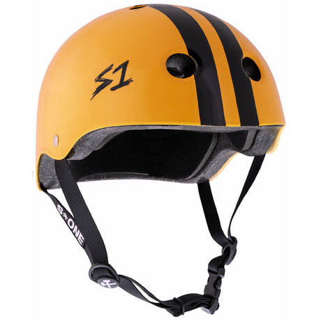 S-One Lifer Helmet Bright Orange with Black Stripes