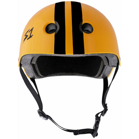 S-One Lifer Helmet Bright Orange with Black Stripes